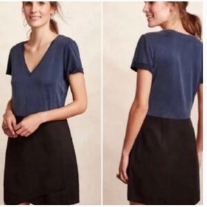 Anthropologie Dolan Left of Center Horizon Color Block Dress Size Small Petite